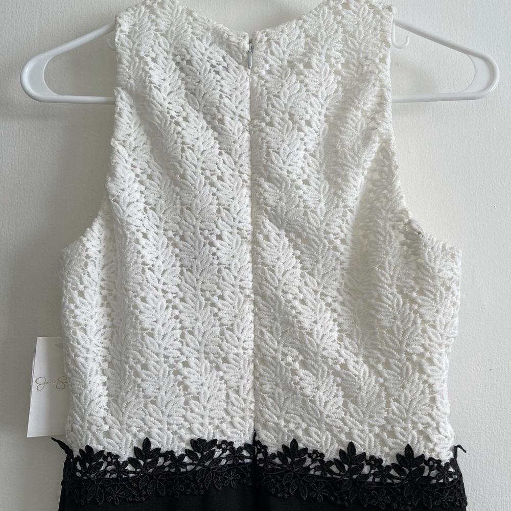 Jessica Simpson Fit & Flare Dress Sleeveless Lace Top Size 6 - Picture 9 of 11
